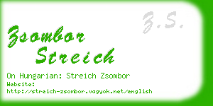 zsombor streich business card